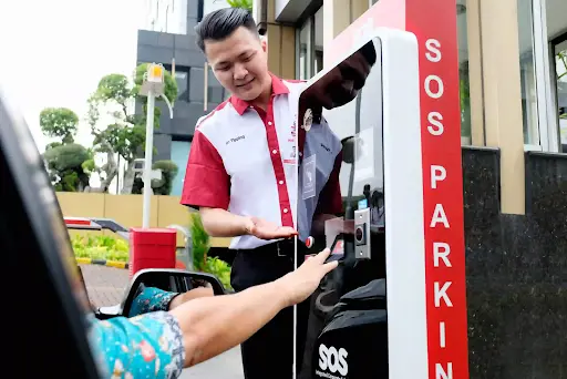 cara kerja parkir otomatis